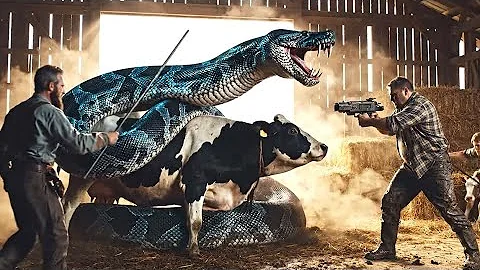 Brave Heroes Rescue Panicked Mother Cow from Giant Python Attack 🐍🐄