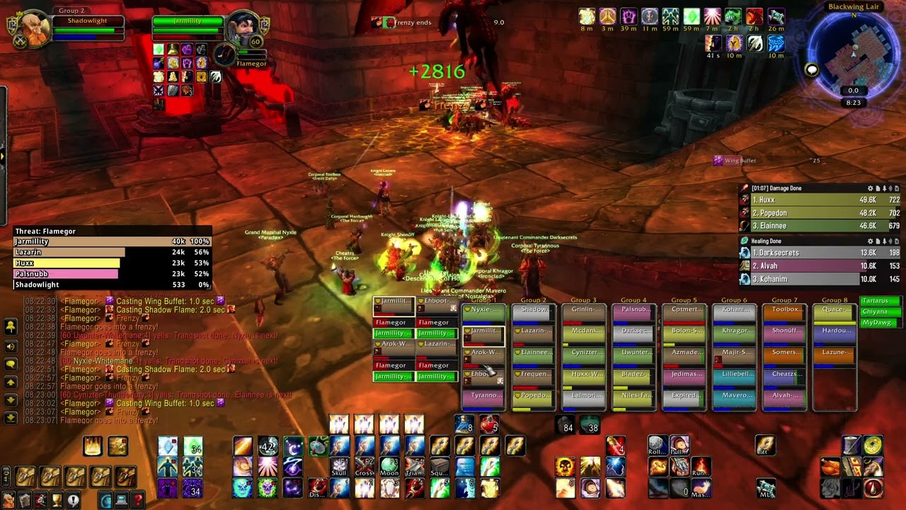 Blackwing Lair (BWL) raid - Boss 6 - Flamegor - WoW Classic Era