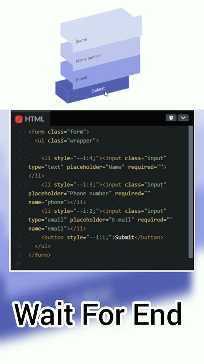 Amazing 😱 html css mini form project With code | html css project # ...