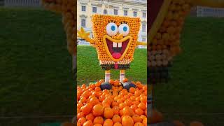 The Largest PUMPKIN 🎃 Spongebob Square Pants! #shorts