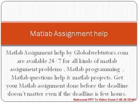 Matlab Assignment help at Globalwebtutors