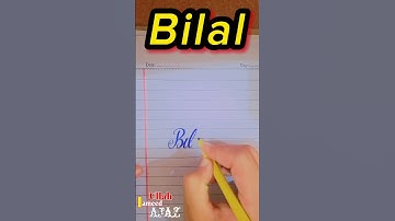 bilal is the beautiful name #signature #foryou #calligraphy #names #art #gothiccalligraphy #wording