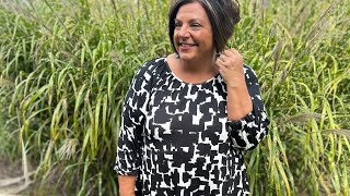 Meet the Joani 3/4 sleeve raglan top