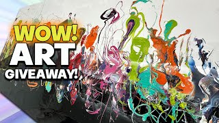 STUNNNG ABSTRACT ART CREATED LIVE + MEGA GIVEAWAY!!
