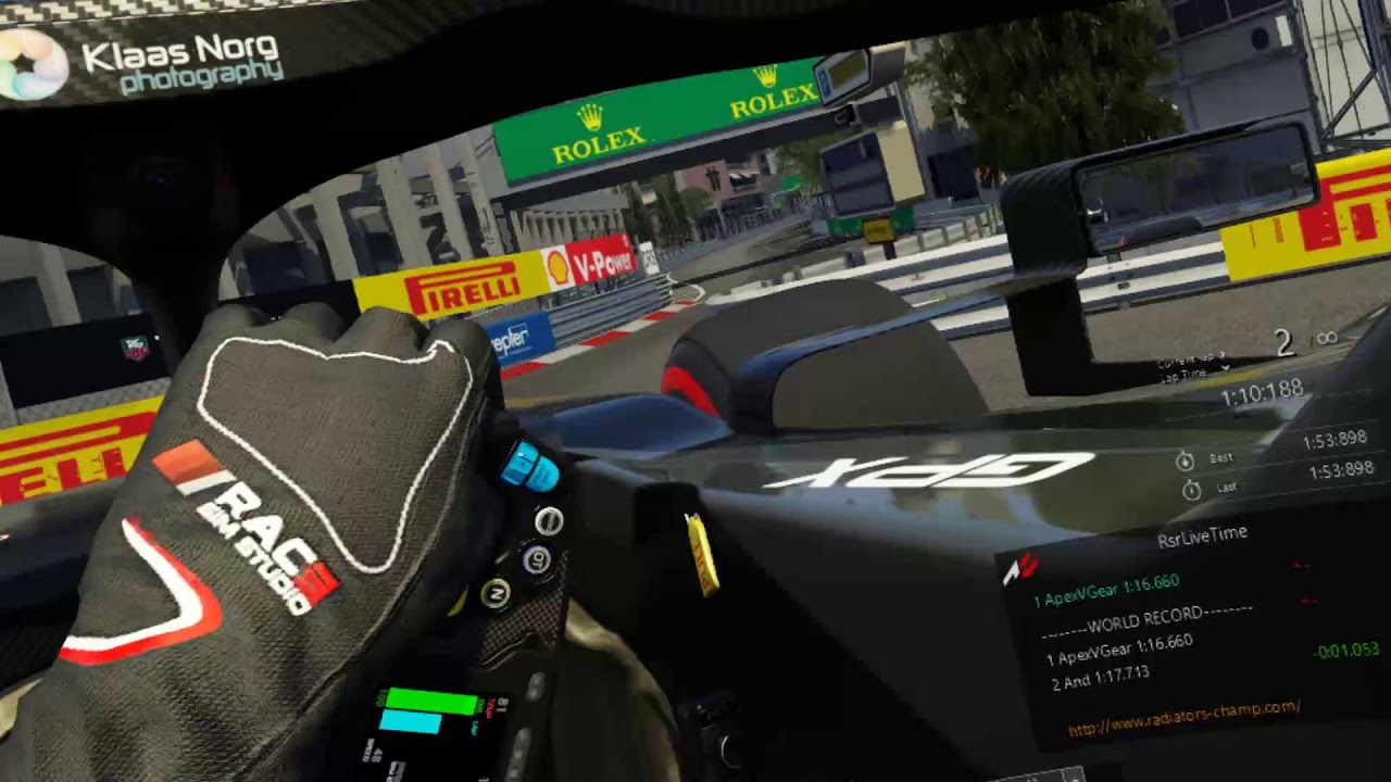 Rss Formula Hybrid At Monaco Assetto Corsa Oculus Rift Vr Youtube