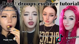 DOG / DROOPY EYELINER TUTORIAL | TIKTOK COMPILATION by Queen E 68,154 views 2 years ago 11 minutes, 27 seconds