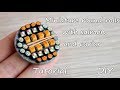 Miniature round rolls with salmon and caviar.Tutorial. Polymer clay.Круглые роллы с лососем и икрой.