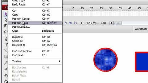Copy and Paste Objects in Flash CS3