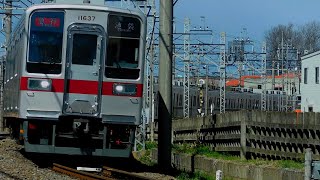 東武10030系11637F+11442F「急行|池袋」坂戸カーブ