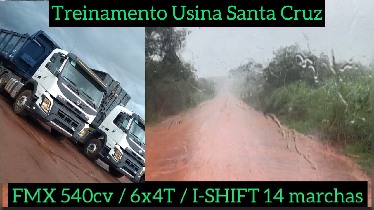 Treinamento na Usina São Martinho com muita chuva FMX 540cv caixa 14 marchas 2 super reduzidas Treinamento na Usina São Martinho com muita chuva FMX 540cv caixa 14 marchas 2 super reduzidas