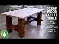 Scrap Wood Coffee Table. No Glue, No Screws, Just Nails