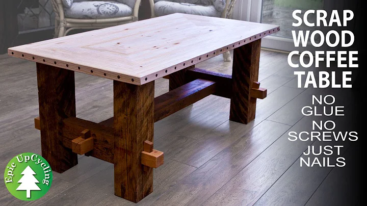 Scrap Wood Coffee Table. No Glue, No Screws, Just Nails