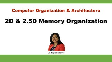 2D and 2.5D Memory Organization || Computer Organization and Architecture
