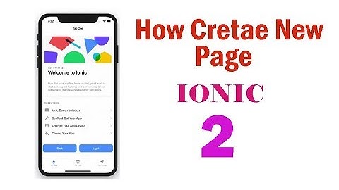How to create new page in ionic 4 part2