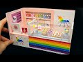 DIY Miniature Realistic shop - Unicorn Dessert shop decor ! Unicorn cake , cupcake , Doughnut ~