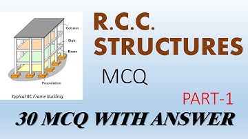R C C  STRUCTURES MCQ || PART 1 || REINFORCED CEMENT CONCRETE STRUCTURE || 30 MCQ WITH ANSWER