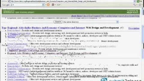 Dmoz Submission Video