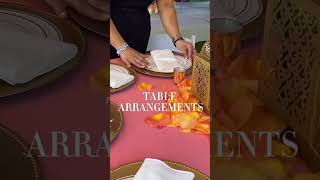 Basic Pocket Fold Tutorial for Table Arrangements #youtubeshorts  #wedding #tutorial