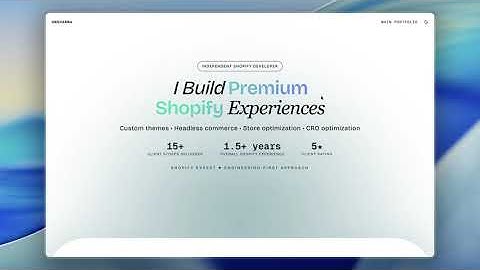 Shopify Portfolio Walkthrough – Themes, Storefront UX & Variant Customization  | Om Sharma