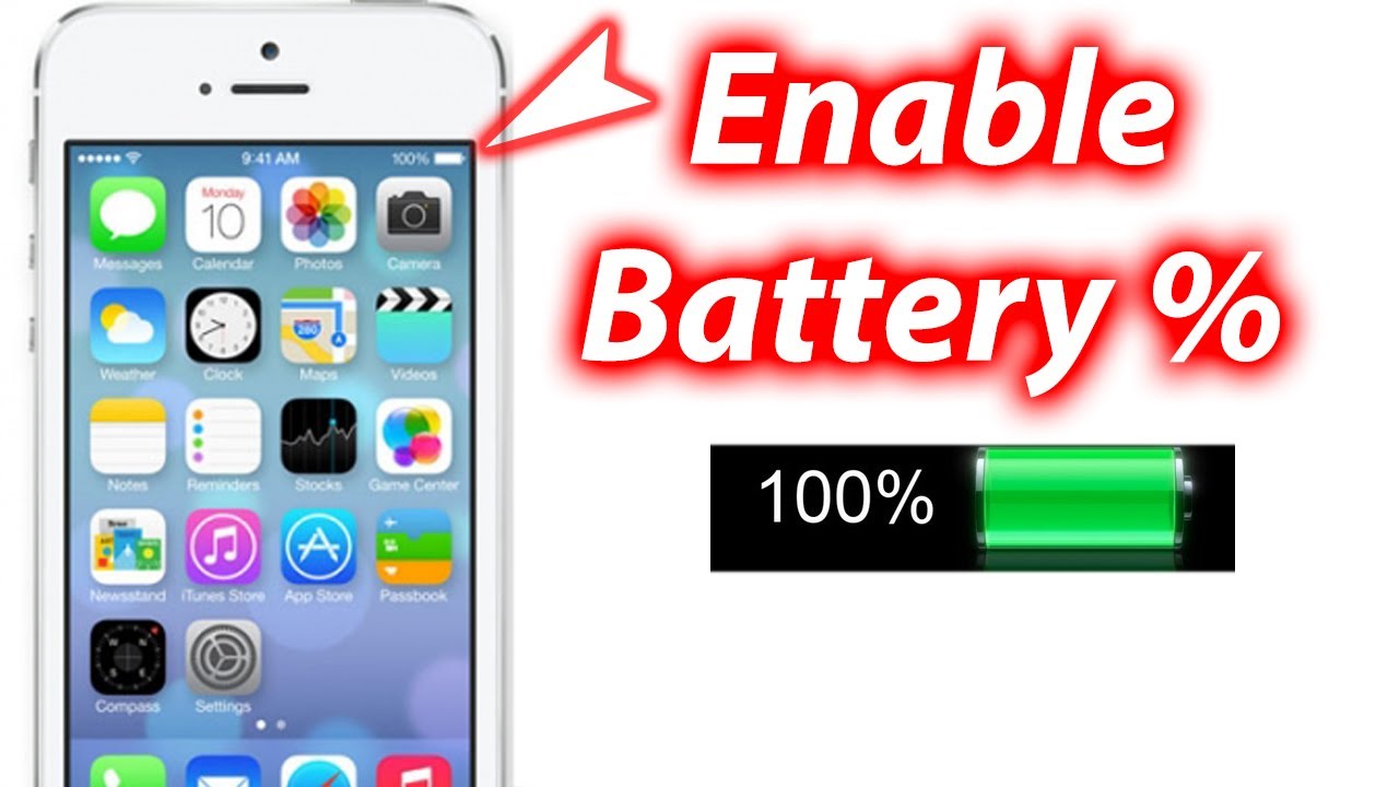 How To Show Battery Percentage iOS 7 - iPhone 5s/5c Tutorials - YouTube