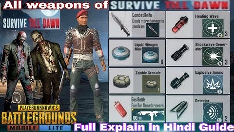 All weapons Guide for Survive till Dawn Mode in Pubg mobile lite