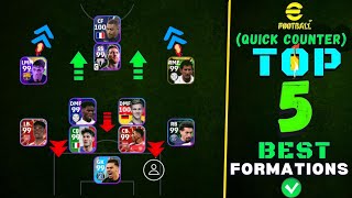 Top 5 Quick Counter Best Formations In eFootball 2024 Mobile | 4-2-1-3 is Available?