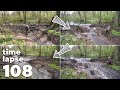 The Best Beaver Dam Collapse On YouTube - Manual Beaver Dam Removal No.108 - Time-Lapse Version