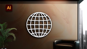 How to Draw the Globe icon in adobe illustrator | MJ Graphics