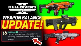 HUGE Weapon Balance Update Incoming for Helldivers 2!