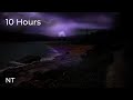 Lightning ocean thunderstorm  stormy weather ocean waves rolling thunder  rain sounds for sleep