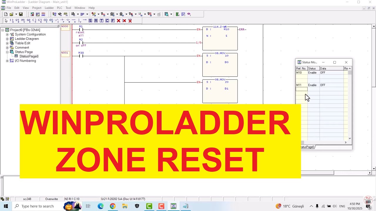 FATEK plc SET RESET and Zone Clear #plc #industrial_automation - YouTube