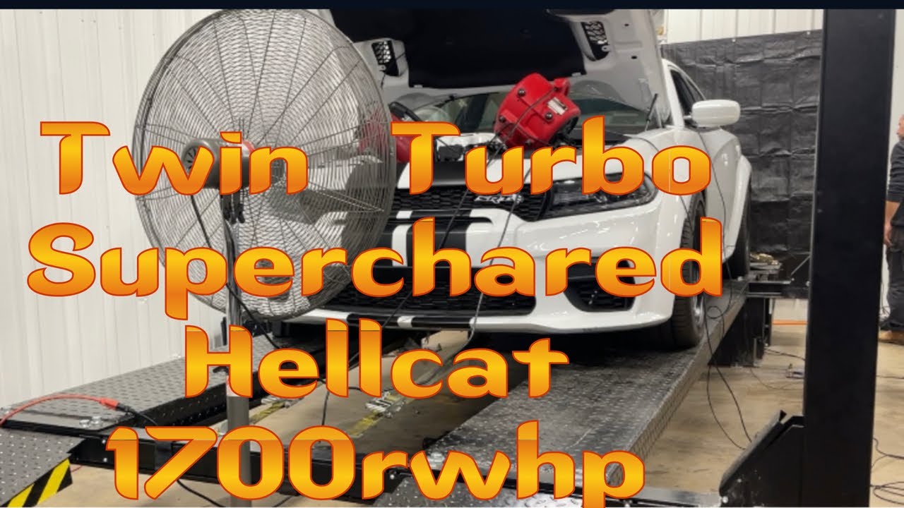 Hellion Twin Turbo Supercharged Hellcat Dyno plus insanely loud turbos