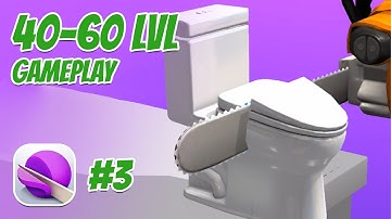 ASMR Slicing - level 40 to 60 | Gameplay #3