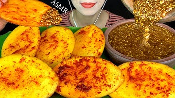 ASMR (RUJAK MANGGA MUDA) Spicy Sour Mango with Peanut Chilli Sauce || Eating Sounds