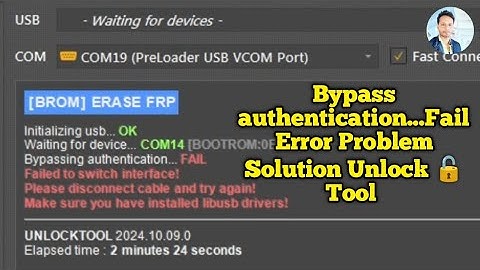 Error - Bypaas Authenticaton...Fail || Libusb driver Installed Error Fix || Sarvjeet Mobile Solution