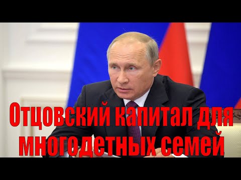 Отцовский капитал для многодетных семей в 2021