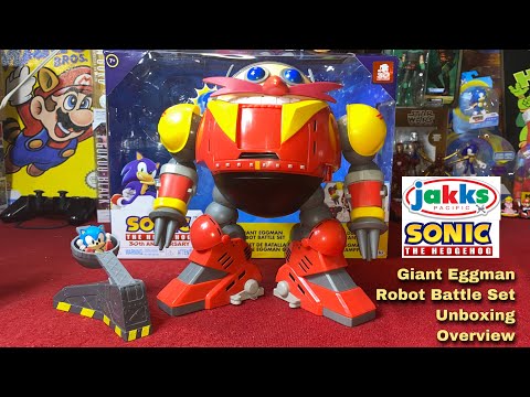 Jakks Sonic The Hedgehog 30th Anniversary Giant Eggman Robot Battle Set Unboxing Overview ￼