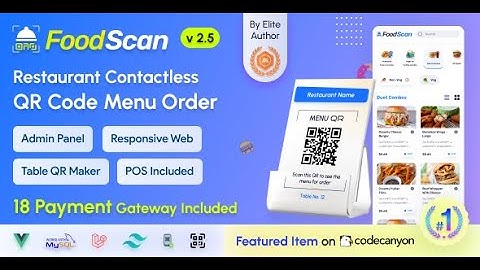 FoodScan - Qr Code Restaurant Menu Maker and Contactless Table Ordering System with Restaurant POS