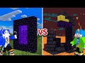 【現世vsネザー】ポータルを先にくぐるのはどっち！？【マイクラ1.21/統合版】