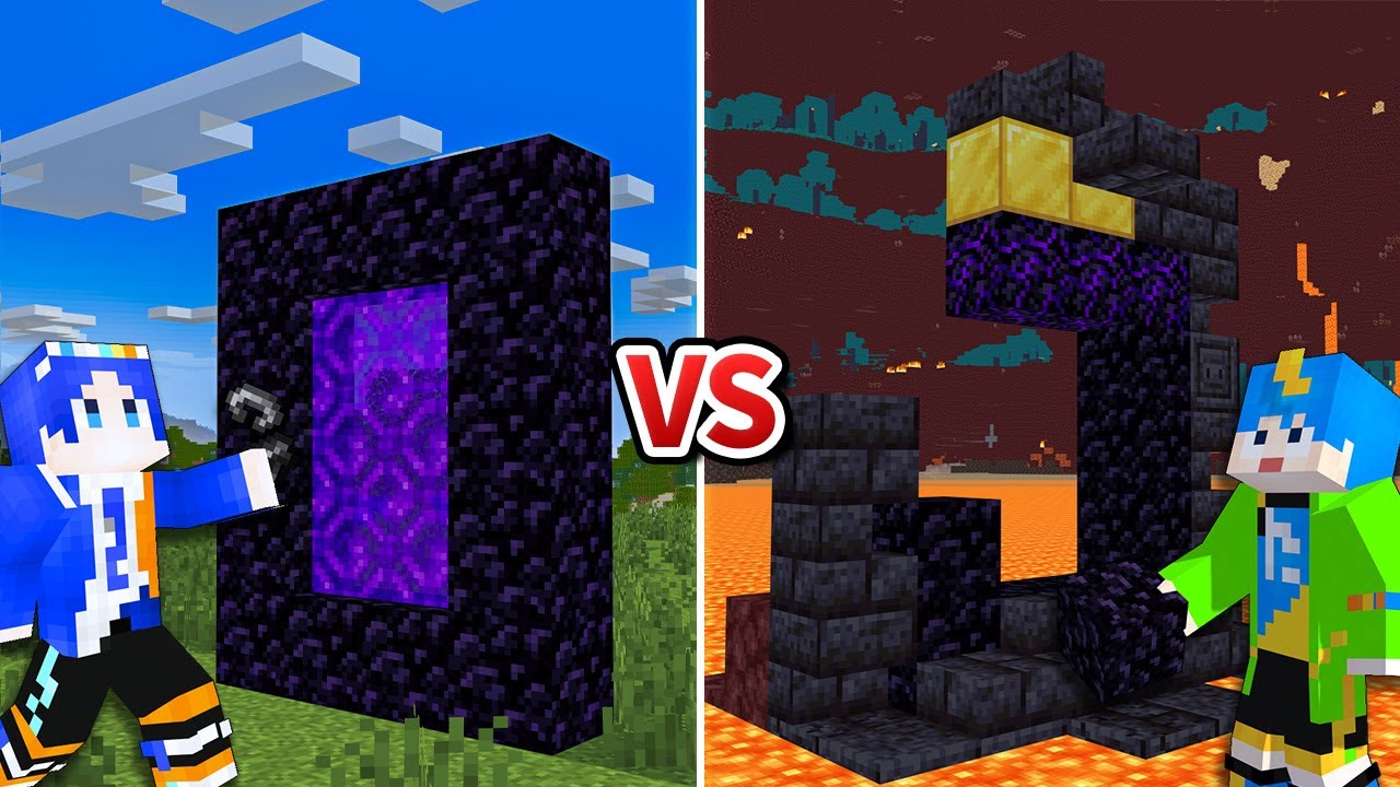 【現世vsネザー】ポータルを先にくぐるのはどっち！？【マイクラ1.21/統合版】