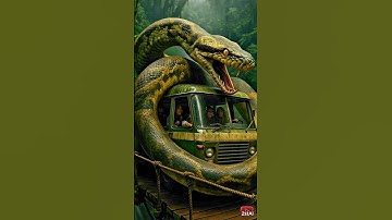 AI Travel Discovery | Python attacking Bus | Amazon Jungle #shorts #nature #aiart