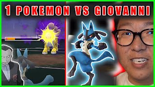 I DEFEATED GIOVANNI WITH ONLY 1 POKEMON - Pokemon GO Challenge
