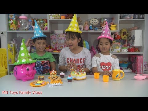 Tổ Chức Sinh Nhật Cho Heo Đất - Dạy Bé Học Màu Sắc Với Mũ Sinh Nhật - Baby Birthday Party Hat