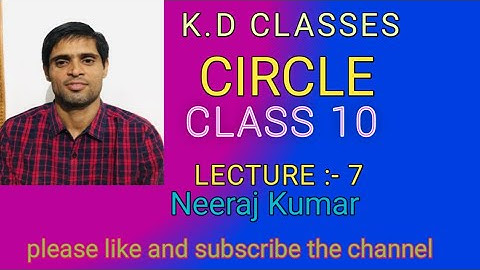 CIRCLE|Solved Question|cbse class 10|Lecture:-7|By Neeraj Sir