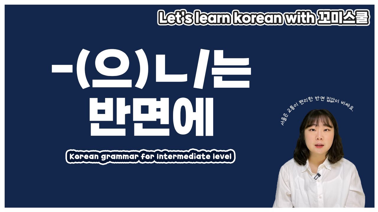 Let's learn about 'A/V-(으)/는 반면에' in korean grammar. [ENG sub]