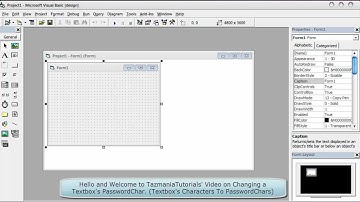 Visual Basic 6 (Beginners Tutorial) - How To Change The Characters of a TextBox (PasswordChar) (HD)