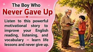 Reading and Listening Practice || The Boy Who Never Gave Up || Graded Reader || Learn English