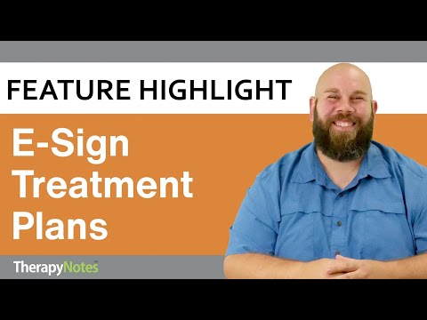 E-Sign Treatment Plans in TherapyNotes