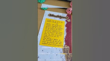 Acknowledgement Design 🦋✨ #togetherwcreativeness #acknowledgement #projectdecoration #shorts