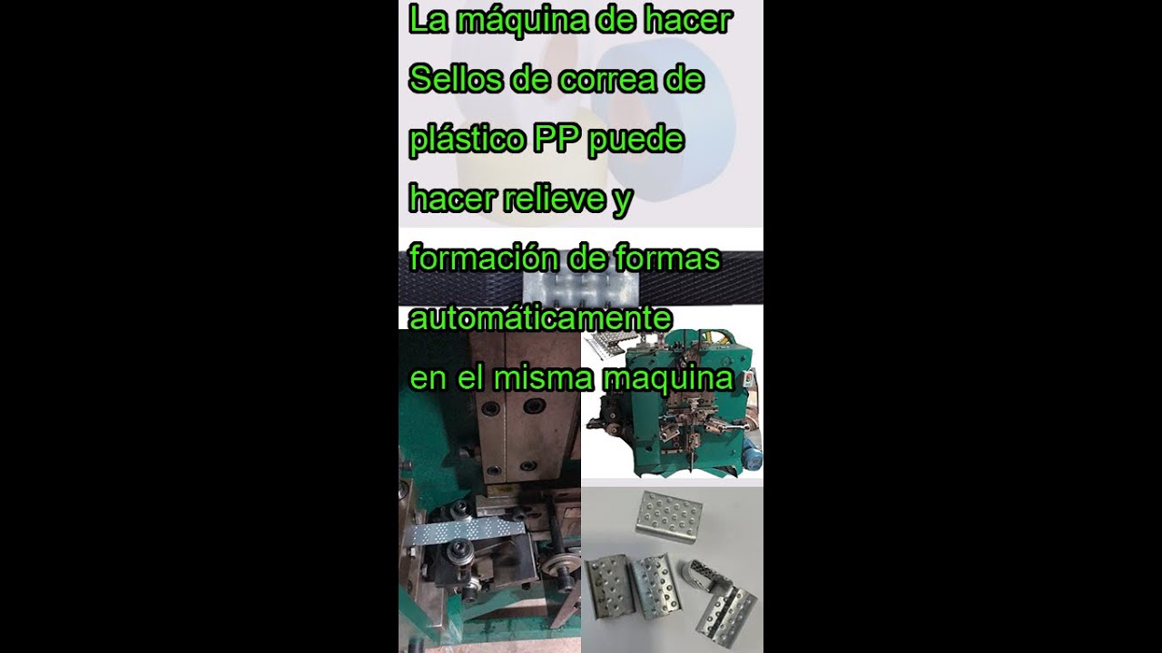 La máquina que hace el clip de flejado de pp puede hacer relieve y dar forma en la misma máquina